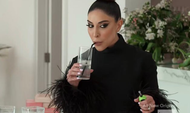 Taleen Marie’s Black Feathered Mini Dress