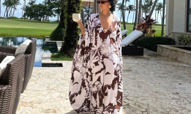 Sai De Silva’s Brown Floral Kaftan