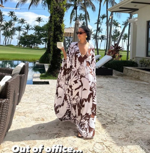 Sai De Silva’s Brown Floral Kaftan