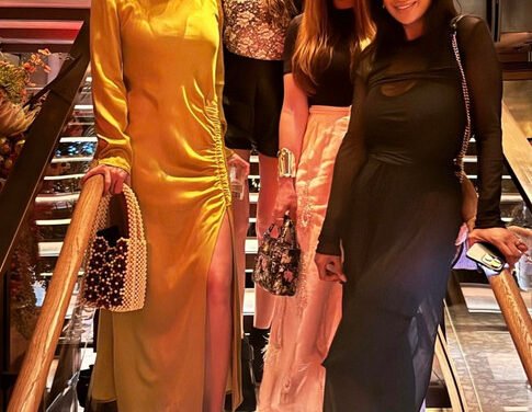 Jessel Taank’s Black Sheer Cargo Pants and Top