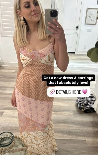 Gina Kirschenheiter’s Mixed Print Maxi Dress