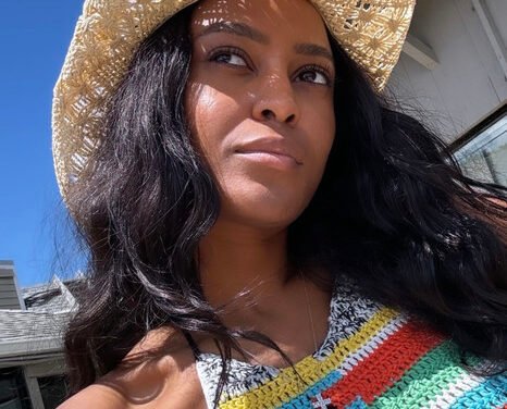 Ciara Miller’s Multicolor Crochet Halter Top