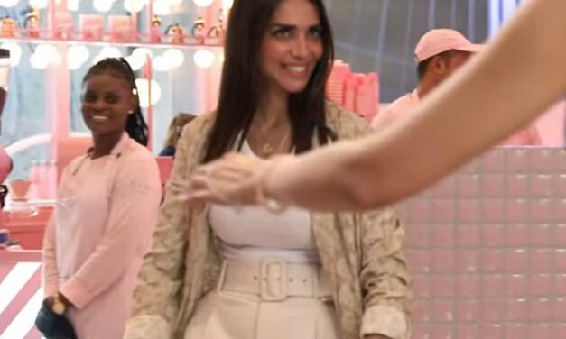 Sara Al Madani’s Beige Belted Pants