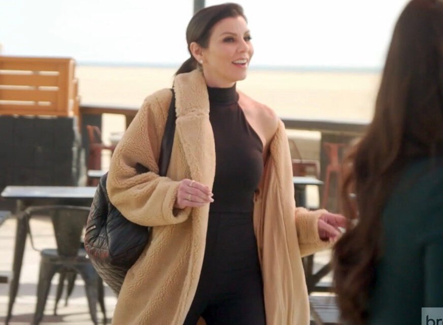 Heather Dubrow’s Tan Sherpa Coat